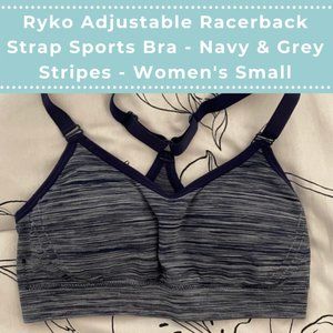 Ryko Adjustable Racerback Sports Bra - Navy & Grey